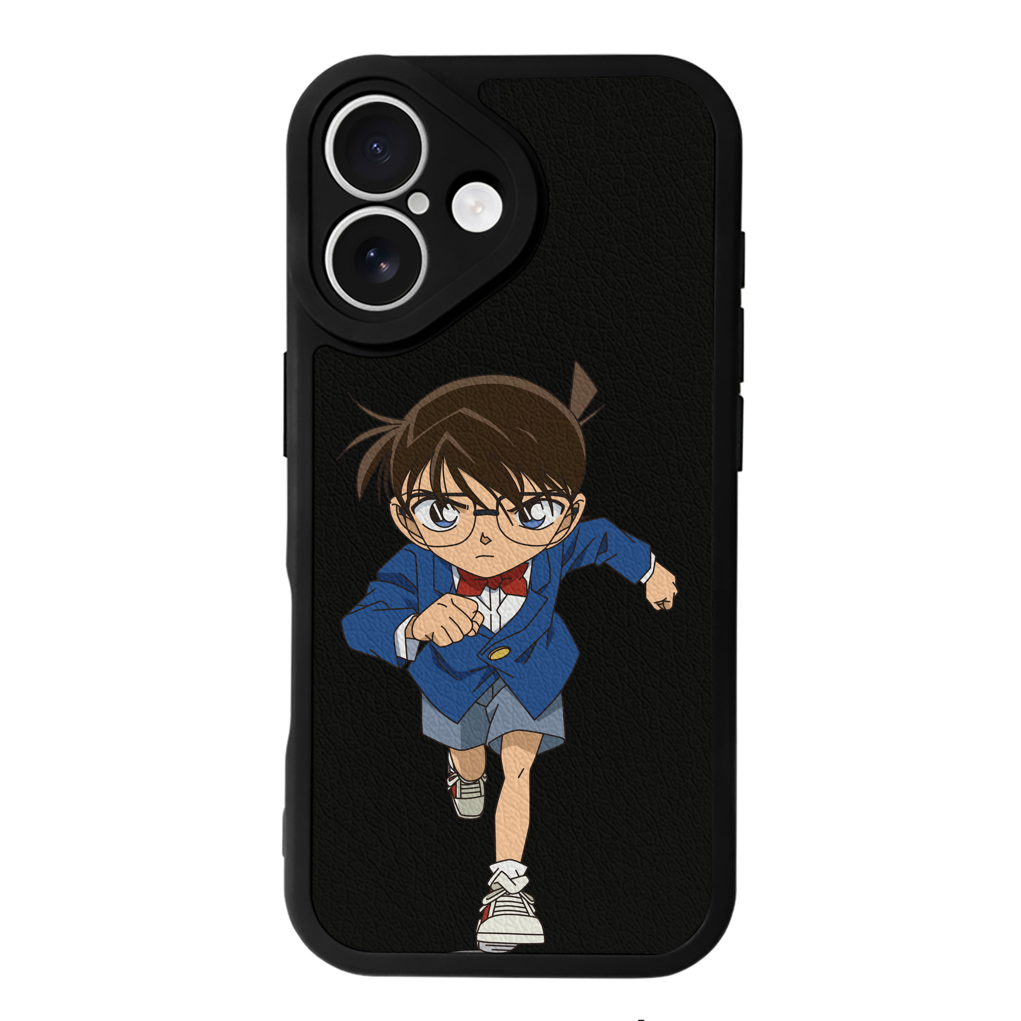 （画像用） 名探偵コナン 江戸川 コナン Detective Conan Conan Edogawa 【iPhone 16シリーズ対応】シリコンスマホケース（レザー調） 材質：シリコン